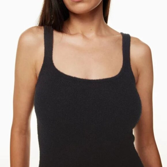 Aritzia Wilfred Free Hush Knit Tank Dress Black Size Small - Picture 2 of 9